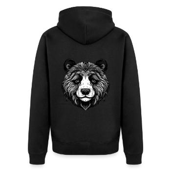 Panda Portrait - Veste à capuche bio Premium Unisexe - noir - Dos - Nico (187cm)