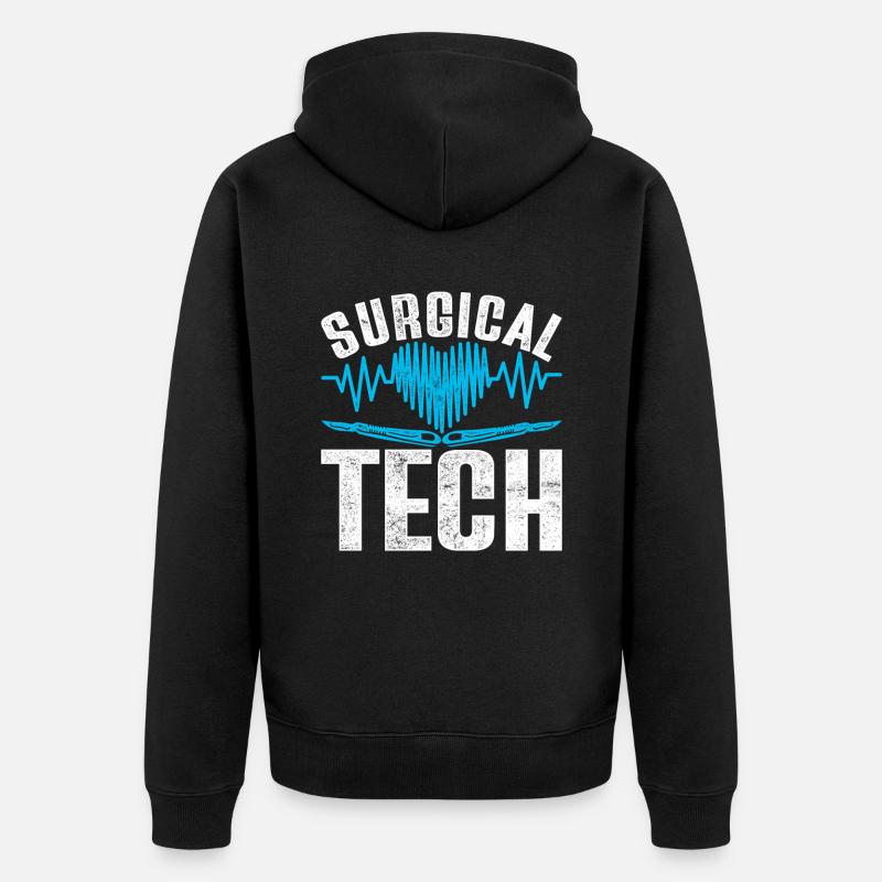 Chirurgischer Assistent CTA - Unisex Premium Bio Zip Hoodie - Schwarz