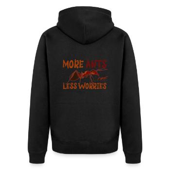 Plus de fourmis Moins de soucis Ameisen Farm - Veste à capuche bio Premium Unisexe - noir - Dos - Nico (187cm)