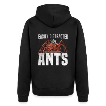 Facilement distrait par la ferme Ants Ameisen - Veste à capuche bio Premium Unisexe - noir - Dos - Nico (187cm)