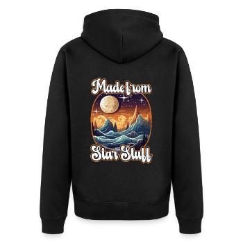 Astronome Astronomie Constellations Étoiles Espace - Veste à capuche bio Premium Unisexe - noir - Dos - Nico (187cm)