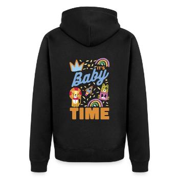 Ob/Gyn Nurse It's Baby Time Obstetrician OB Nurse - Unisex Premium Organic Zip Hoodie - black - Back - Nico (187cm)