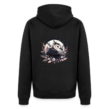 Bird Birds Bird Head Bird Animals Nature - Unisex Premium Organic Zip Hoodie - black - Back - Nico (187cm)