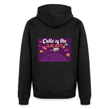 Mignon de la galaxie! Fille mignonne, enfants, petite fille - Veste à capuche bio Premium Unisexe - noir - Dos - Nico (187cm)