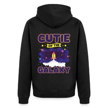 Mignon de la galaxie! Fille mignonne, enfants, petite fille - Veste à capuche bio Premium Unisexe - noir - Dos - Nico (187cm)
