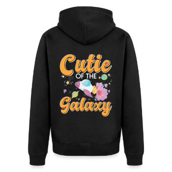 Mignon de la galaxie! Fille mignonne, enfants, petite fille - Veste à capuche bio Premium Unisexe - noir - Dos - Nico (187cm)