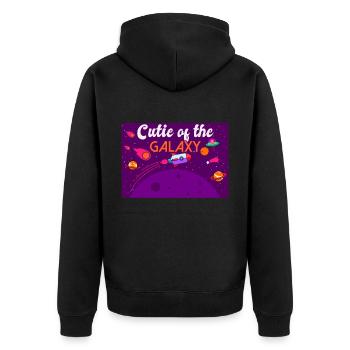 Mignon de la galaxie! Fille mignonne, enfants, petite fille - Veste à capuche bio Premium Unisexe - noir - Dos - Nico (187cm)