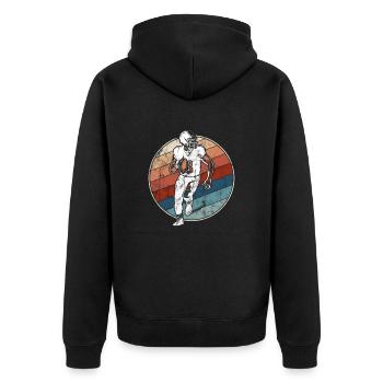 Football Rétro - Veste à capuche bio Premium Unisexe - noir - Dos - Nico (187cm)