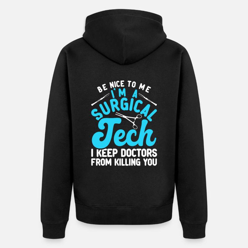 Assistant technique chirurgical - Veste à capuche bio Premium Unisexe - noir