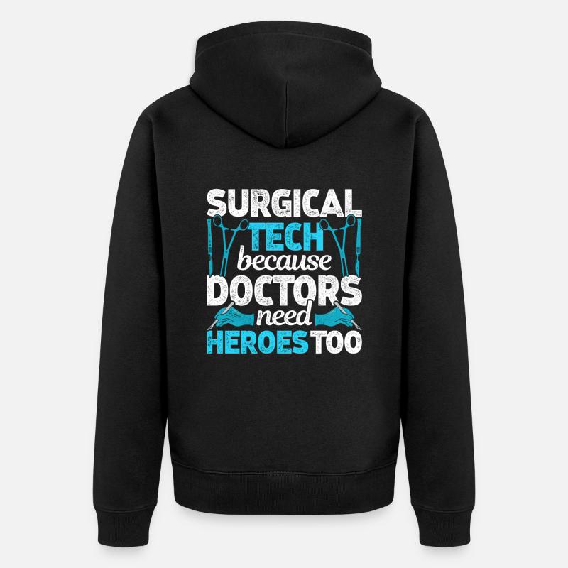 Assistant technique chirurgical - Veste à capuche bio Premium Unisexe - noir