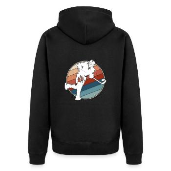 Hockey sur glace Rétro - Veste à capuche bio Premium Unisexe - noir - Dos - Nico (187cm)