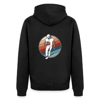 Football Rétro - Veste à capuche bio Premium Unisexe - noir - Dos - Nico (187cm)