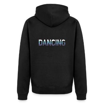 Dance - Unisex Premium Organic Zip Hoodie - black - Back - Nico (187cm)
