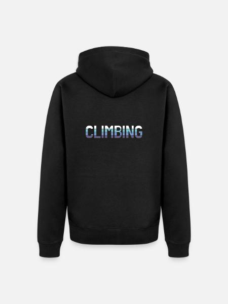 Grimper - Veste à capuche bio Premium Unisexe - noir