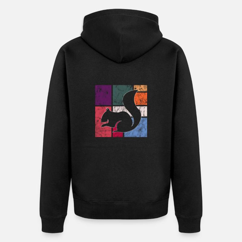 Eichhörnchen - Unisex Premium Bio Zip Hoodie - Schwarz