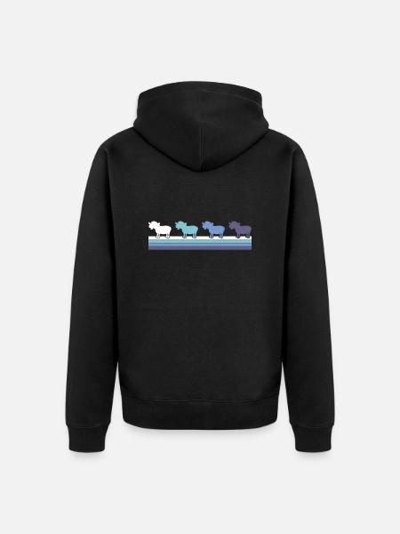 Schaf - Unisex Premium Bio Zip Hoodie - Schwarz