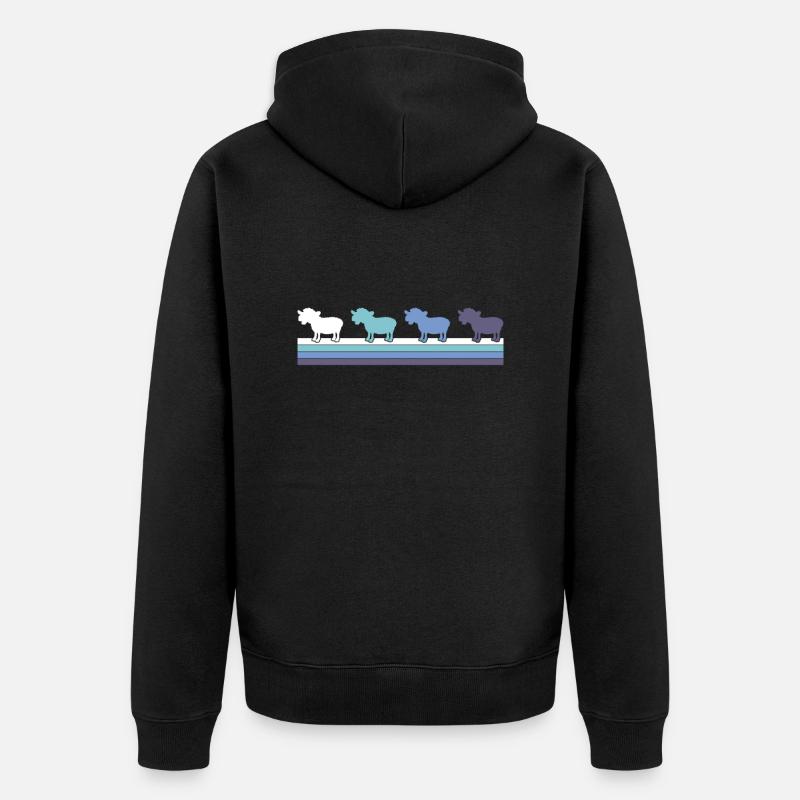Schaf - Unisex Premium Bio Zip Hoodie - Schwarz
