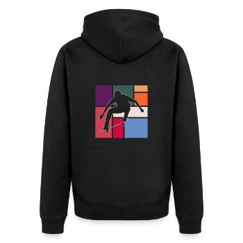 Patinage - Veste à capuche bio Premium Unisexe - noir - Dos - Nico (187cm)