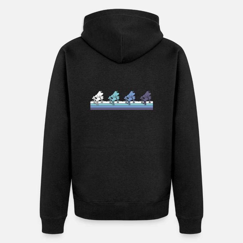 Piano - Veste à capuche bio Premium Unisexe - noir