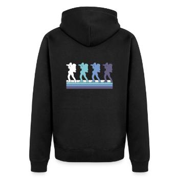 Fotografie - Unisex Premium Bio Zip Hoodie - Schwarz - Hinten - Nico (187cm)