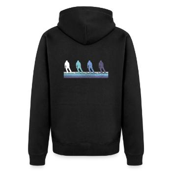Snowboarding - Unisex Premium Bio Zip Hoodie - Schwarz - Hinten - Nico (187cm)