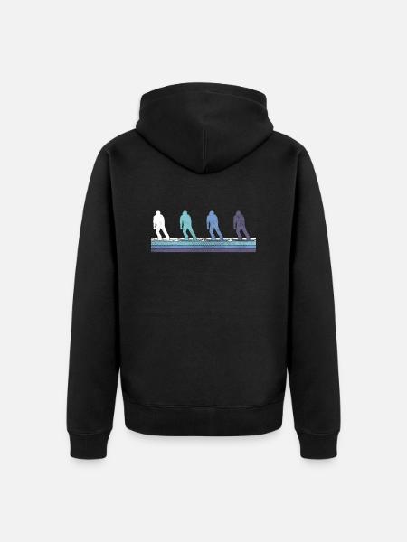 Planche à neige - Veste à capuche bio Premium Unisexe - noir