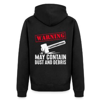 Fun day of house demolition - Unisex Premium Organic Zip Hoodie - black - Back - Nico (187cm)