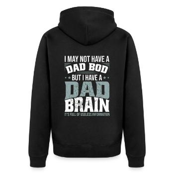 Je n’ai peut-être pas papa Bod - Veste à capuche bio Premium Unisexe - noir - Dos - Nico (187cm)