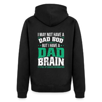 Drôle de cerveau de papa - Veste à capuche bio Premium Unisexe - noir - Dos - Nico (187cm)