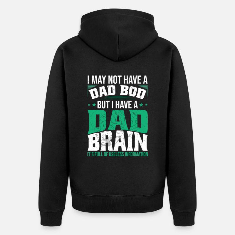 Drôle de cerveau de papa - Veste à capuche bio Premium Unisexe - noir