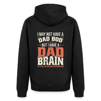 Je n’ai peut-être pas de papa Bod - Veste à capuche bio Premium Unisexe - noir - Dos - Nico (187cm)