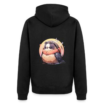 Oiseaux Oiseaux Drôles d’animaux Habitant de la forêt Animal - Veste à capuche bio Premium Unisexe - noir - Dos - Nico (187cm)