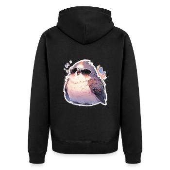 Oiseaux Oiseaux Drôles d’animaux Habitant de la forêt Animal - Veste à capuche bio Premium Unisexe - noir - Dos - Nico (187cm)