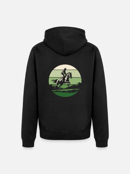 Équitation équestre d’endurance - Veste à capuche bio Premium Unisexe - noir