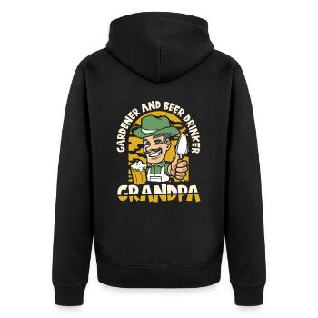 Hobby Gardener Garden Funny Garden Bière - Veste à capuche bio Premium Unisexe - noir - Dos - Nico (187cm)