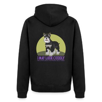 Schnauzer miniature Propriétaire | Cadeau Schnauzer Chien - Veste à capuche bio Premium Unisexe - noir - Dos - Nico (187cm)