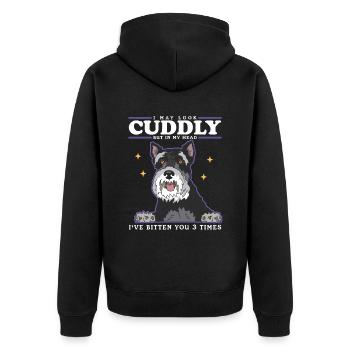 Schnauzer miniature propriétaire Schnauzer chiens cadeau - Veste à capuche bio Premium Unisexe - noir - Dos - Nico (187cm)