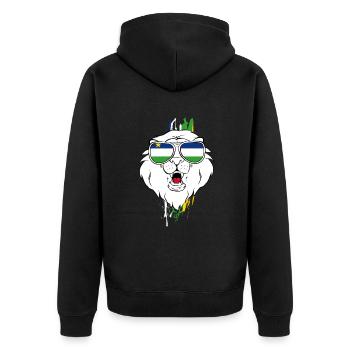 République centrafricaine - Veste à capuche bio Premium Unisexe - noir - Dos - Nico (187cm)