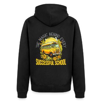 School Administrator Principal Admin Squad - Unisex Premium Organic Zip Hoodie - black - Back - Nico (187cm)