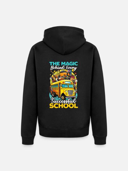 Schulverwalter Schulleiter Admin Squad - Unisex Premium Bio Zip Hoodie - Schwarz