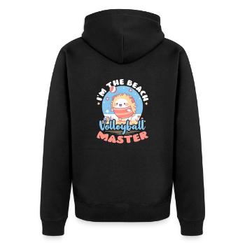 Beach Volleyball I'm The Beach Volleyball Master - Unisex Premium Organic Zip Hoodie - black - Back - Nico (187cm)
