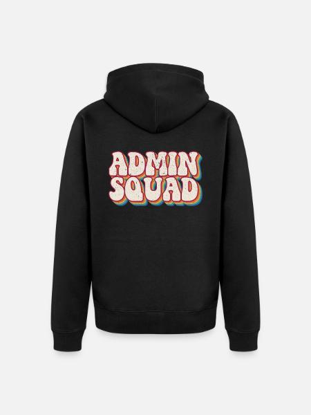 Schulverwalter Schulleiter Admin Squad - Unisex Premium Bio Zip Hoodie - Schwarz