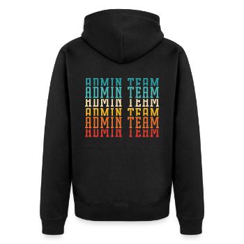 School Administrator Principal Admin Squad - Unisex Premium Organic Zip Hoodie - black - Back - Nico (187cm)