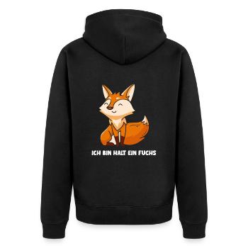 Je ne suis qu’un renard Renard intelligent - Veste à capuche bio Premium Unisexe - noir - Dos - Nico (187cm)