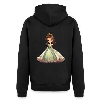 Princess Lover - Chers personnages de contes de fées - - Veste à capuche bio Premium Unisexe - noir - Dos - Nico (187cm)