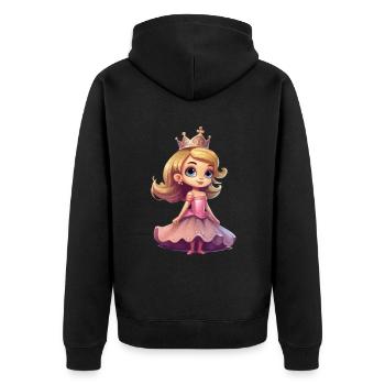 Princess Lover - Chers personnages de contes de fées - - Veste à capuche bio Premium Unisexe - noir - Dos - Nico (187cm)