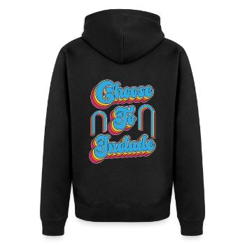 IEP Choose To Include Special Education Teacher - Unisex Premium Organic Zip Hoodie - black - Back - Nico (187cm)