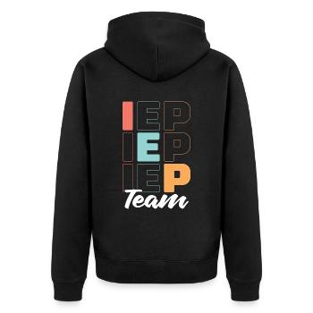 IEP Team Autism Awareness Teacher Sped Teacher - Unisex Premium Organic Zip Hoodie - black - Back - Nico (187cm)