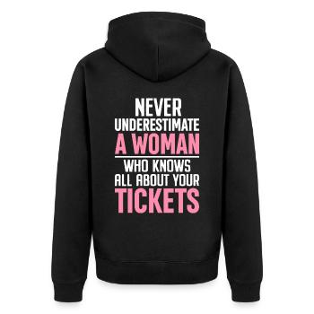 Lustiger Versicherungsmakler - Unisex Premium Bio Zip Hoodie - Schwarz - Hinten - Nico (187cm)