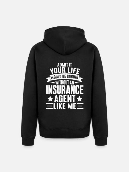Strange broker - Unisex Premium Organic Zip Hoodie - black